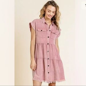 Umgee raw hem dress NWT